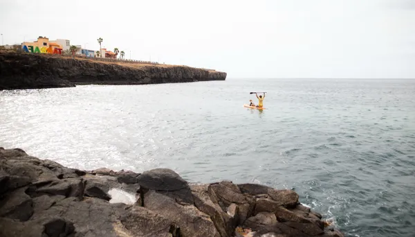 Paddle boarding in Tarrafal, Cabo Verde