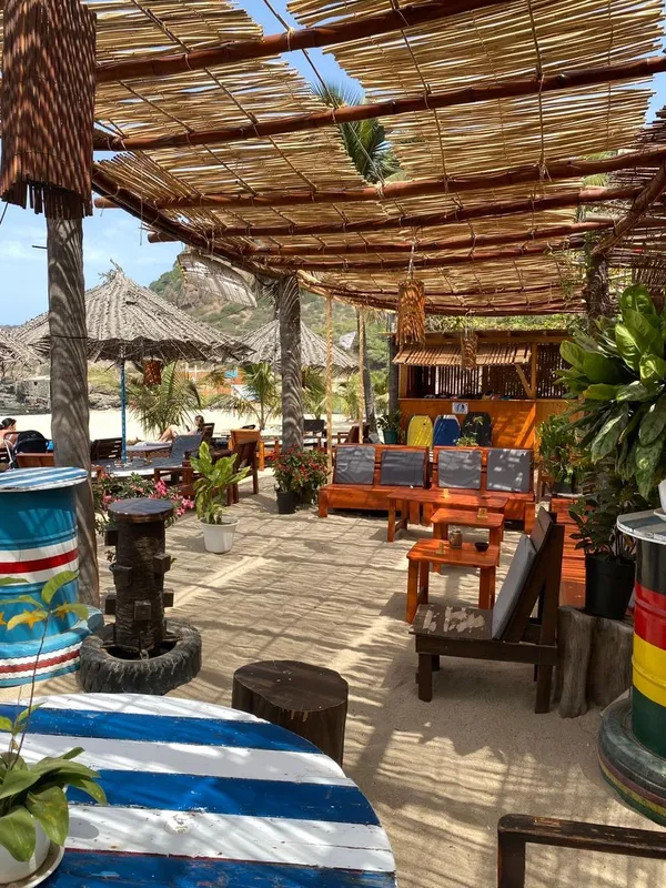 Drinks at Kabungo Beach Bar, Tarrafal