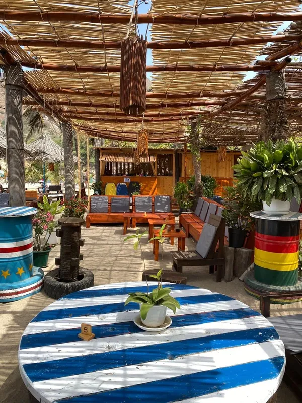 Kabungo Beach Bar terrace overlooking the ocean