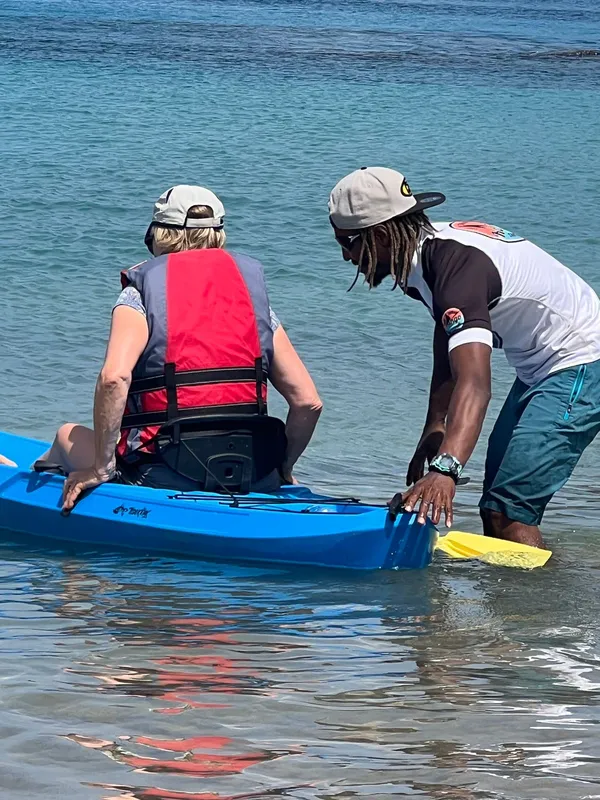Kayaking the crystal waters of Tarrafal
